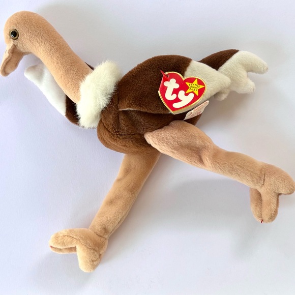 Ty Beanie Baby Stretch the Ostrich Retired Vintage Rare Plush Collector’s Animal - Picture 5 of 10